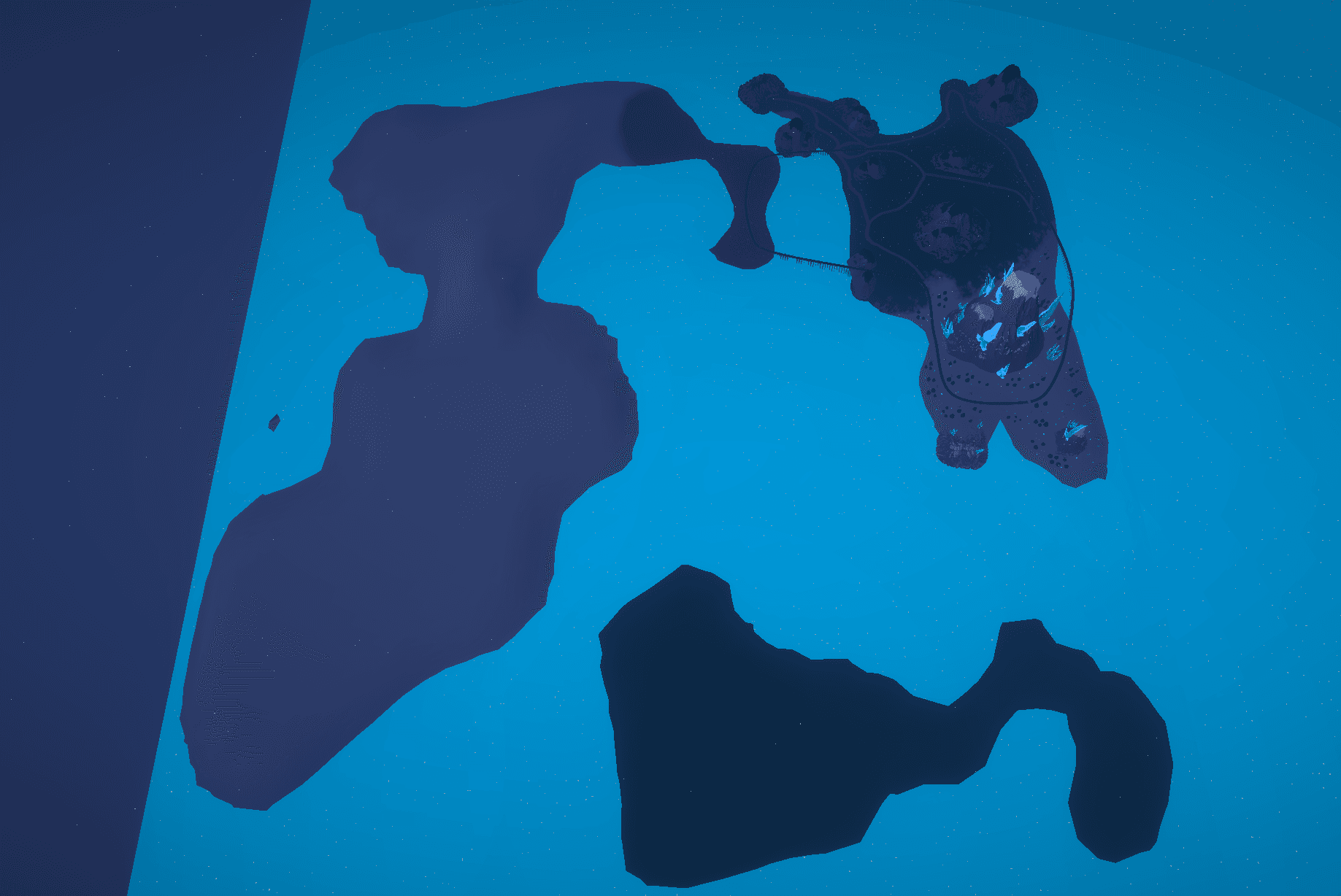 Screenshot of the in-game world