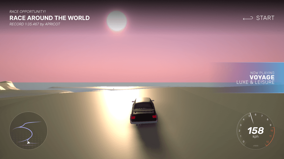 Screenshot of the in-game view