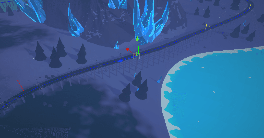 Screenshot of Race Gizmos in the editor